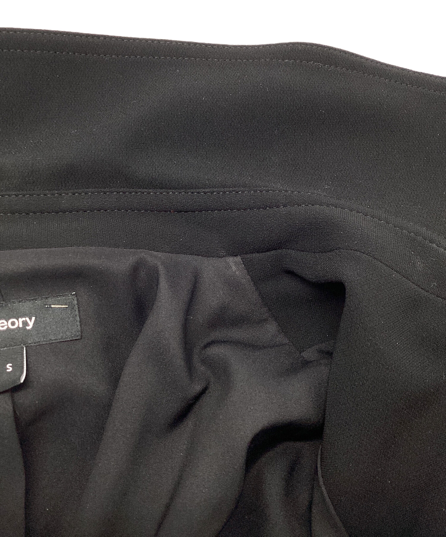 中古・古着通販】theory (セオリー) ガウンコート ブラック サイズ:S 