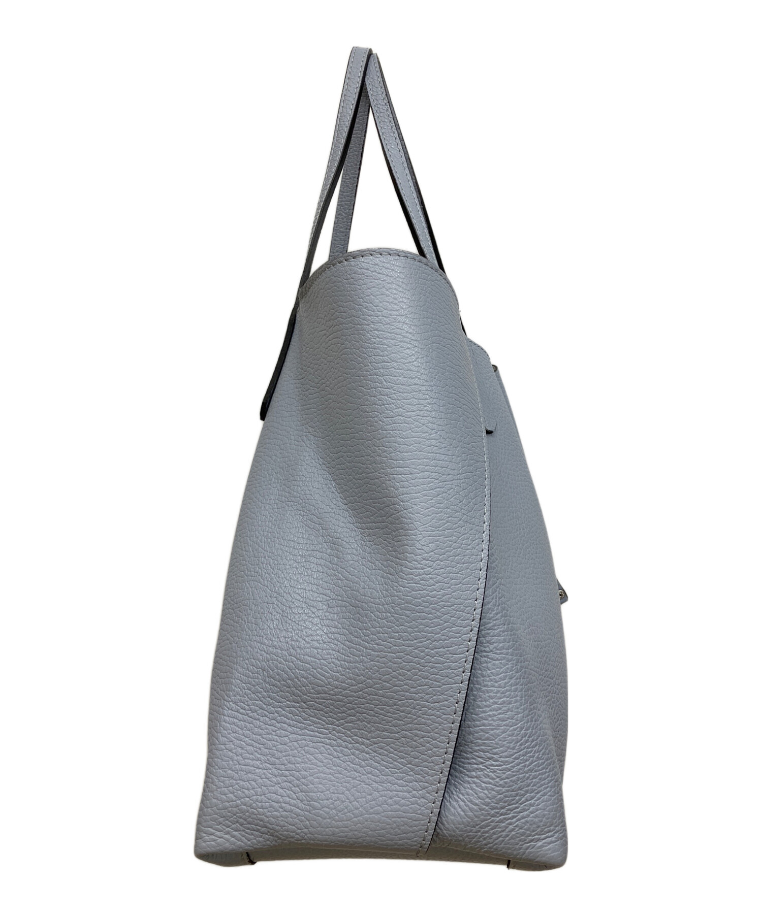 【極美品】GIANNI CHIARINI トートバッグ アイボリー ブルーグレー 中古・古着通販】GIANNI CHIARINI (ジャンニ キアリーニ) リバーシブル