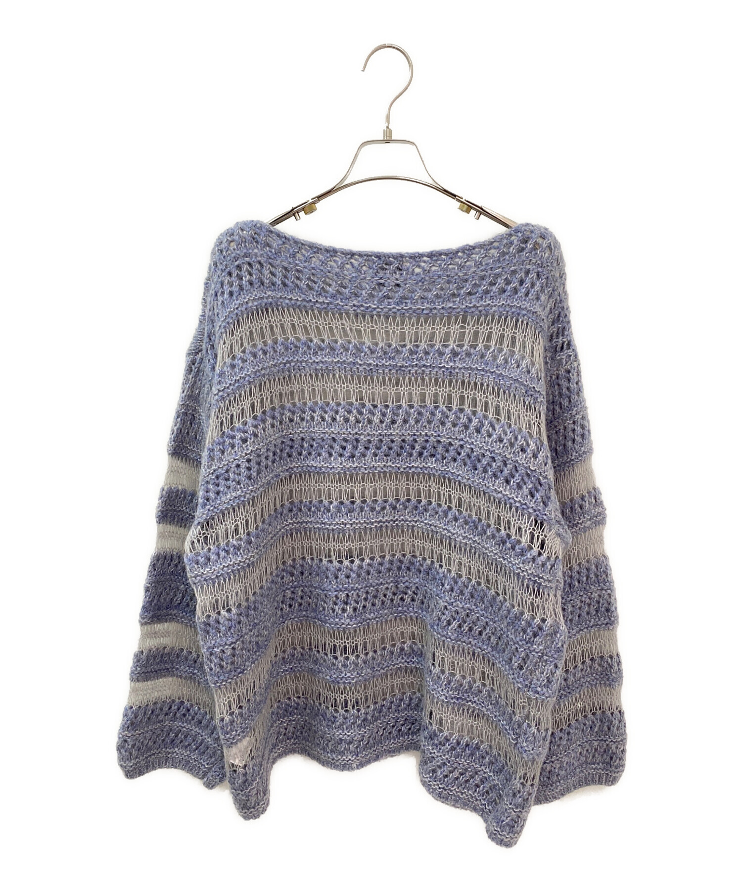 CLANE SHEER BORDER MOHAIR KNIT 1 クラネ CLANE SHEER BORDER