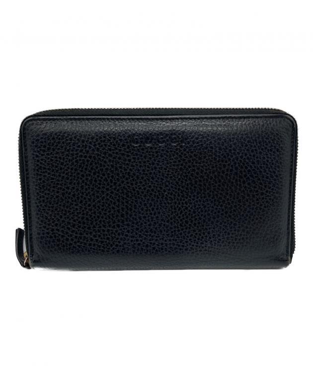 中古・古着通販】GUCCI (グッチ) ラウンドファスナー長財布 ブラック