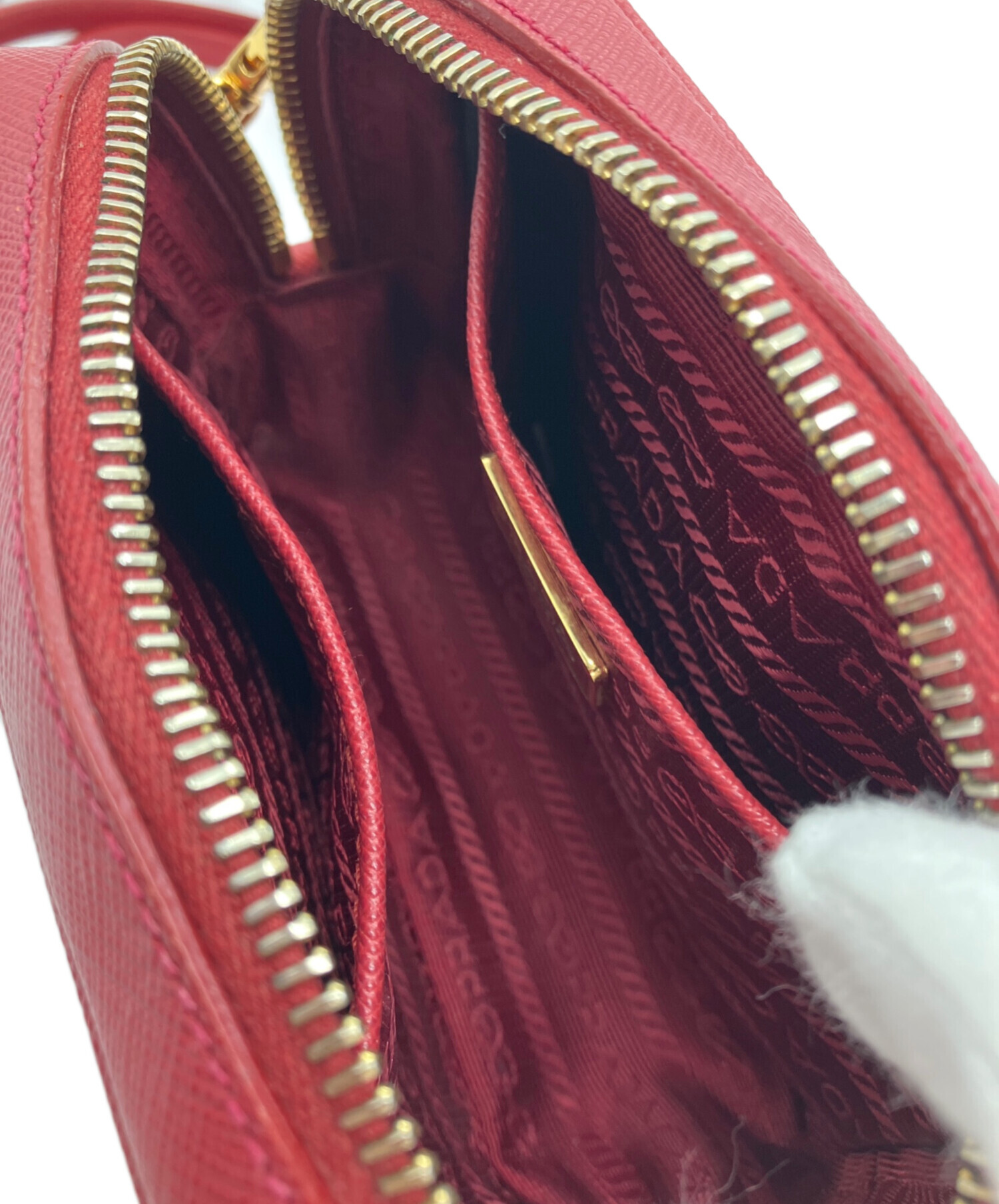 中古・古着通販】PRADA (プラダ) サフィアーノレザーミニショルダー