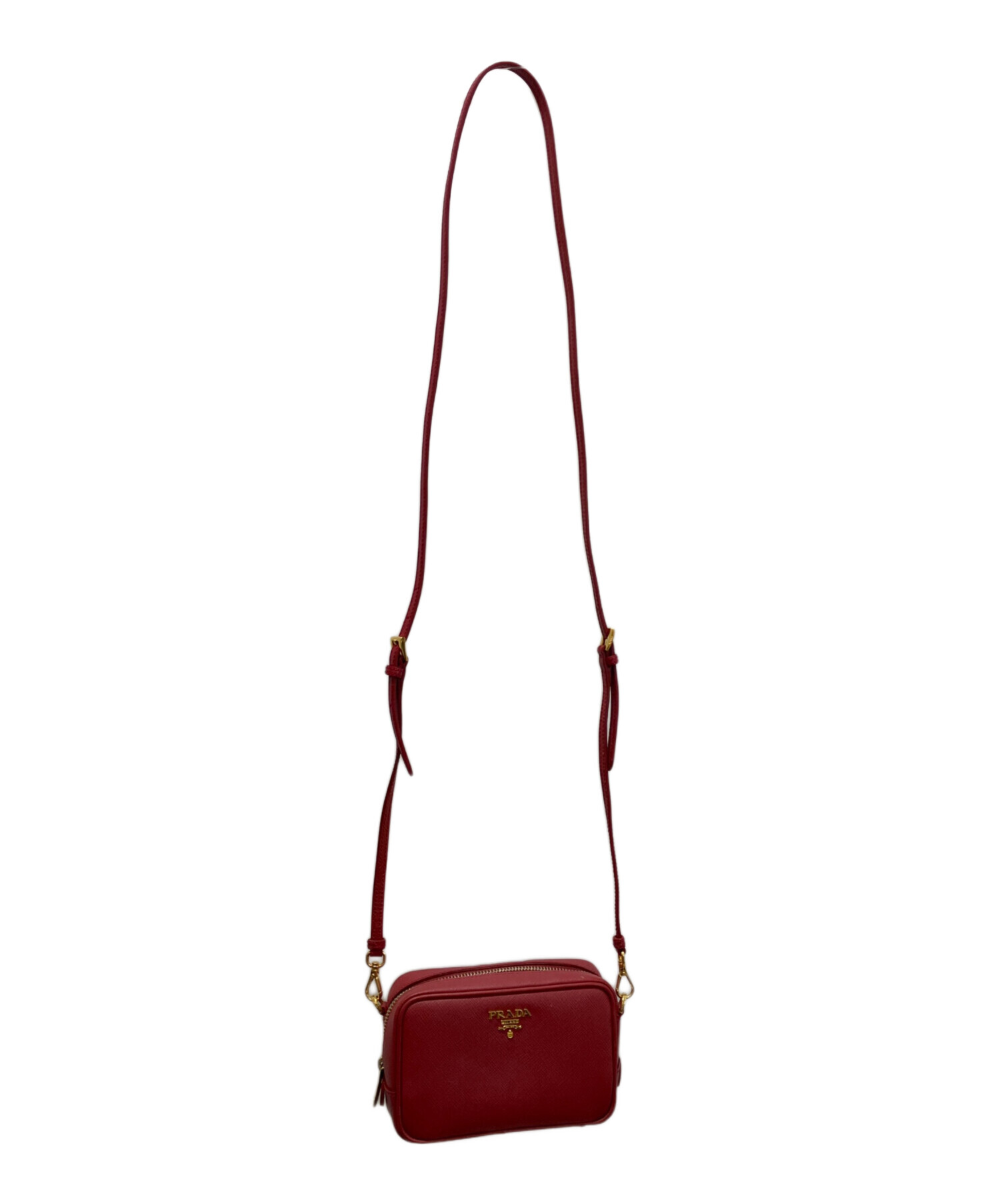 中古・古着通販】PRADA (プラダ) サフィアーノレザーミニショルダー