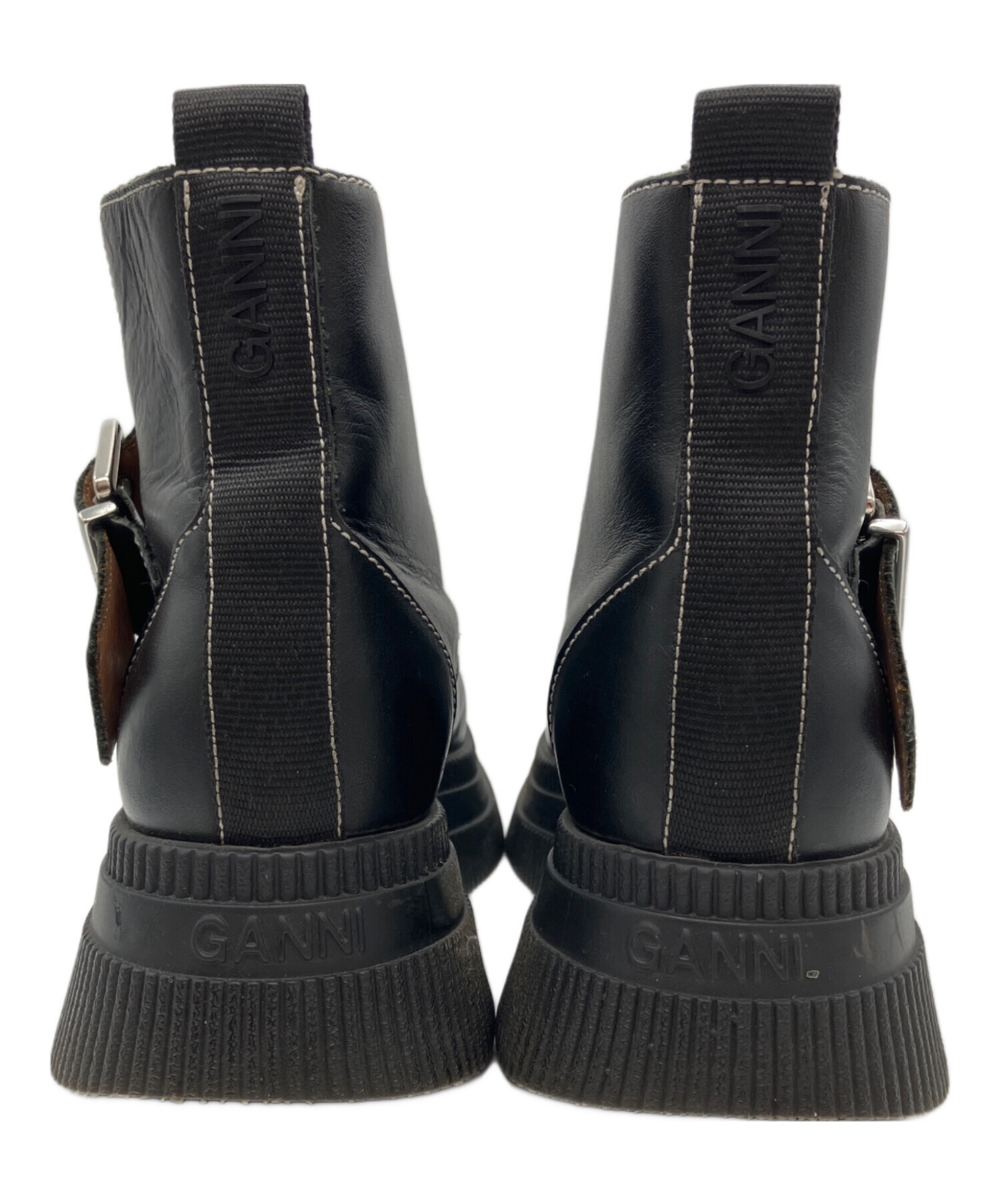 中古・古着通販】Ganni (ガニー) Creepers Monk Strap Boot ブラック