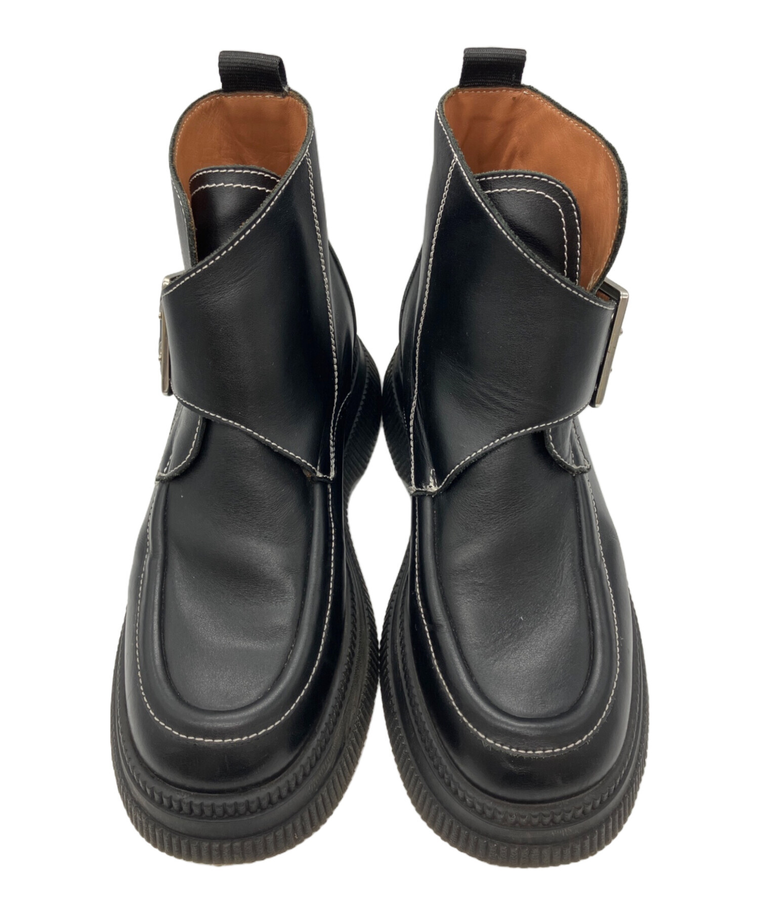 中古・古着通販】Ganni (ガニー) Creepers Monk Strap Boot ブラック