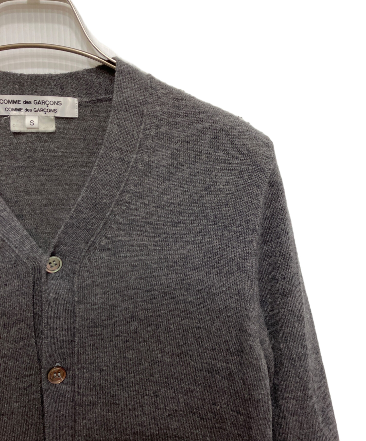 tricot COMME des GARCONS カーディガン M グレー 【古着】【中古】【送料無料】 中古・古着通販】PLAY COMME des GARCONS (プレイコムデギャルソン