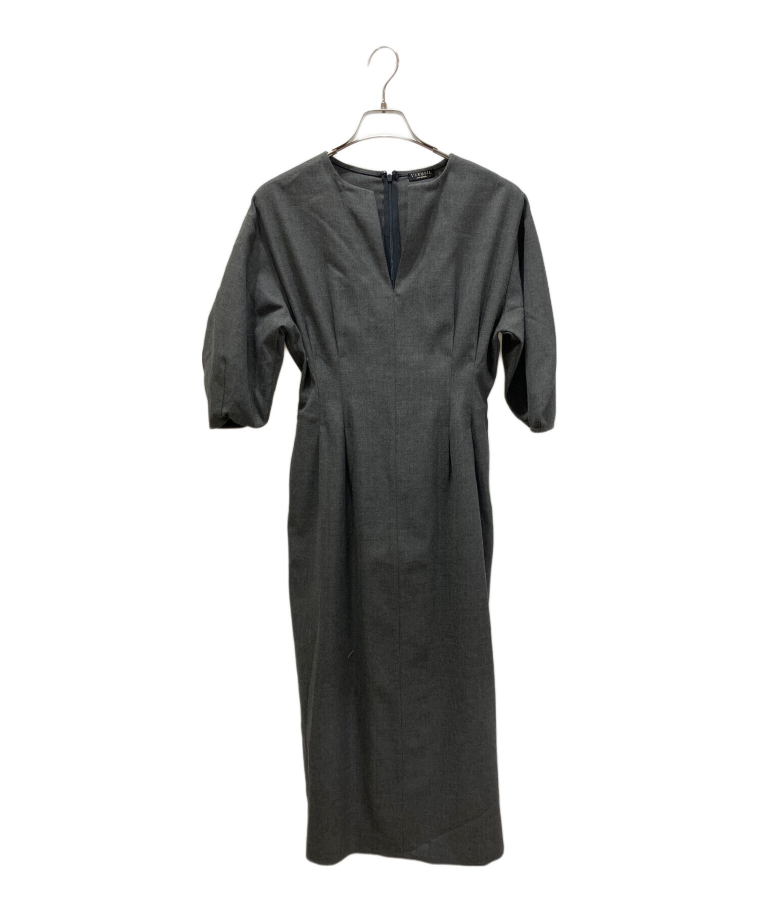 【ヴェルメイユパーイエナ】 ウエストシェイプワンピース パフスリーブ 春夏秋36 ヴェルメイユパーイエナ】 ウエストシェイプワンピース パフスリーブ