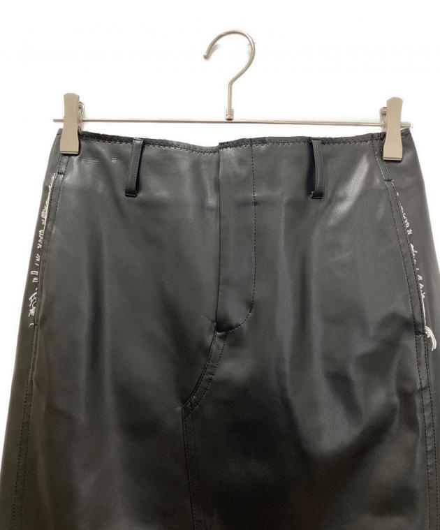 etre tokyo フェイクレザーIラインスカート エトレトーキョー ETRE TOKYO - フェイクレザーIラインスカート - ブラック | ADDICT WEB