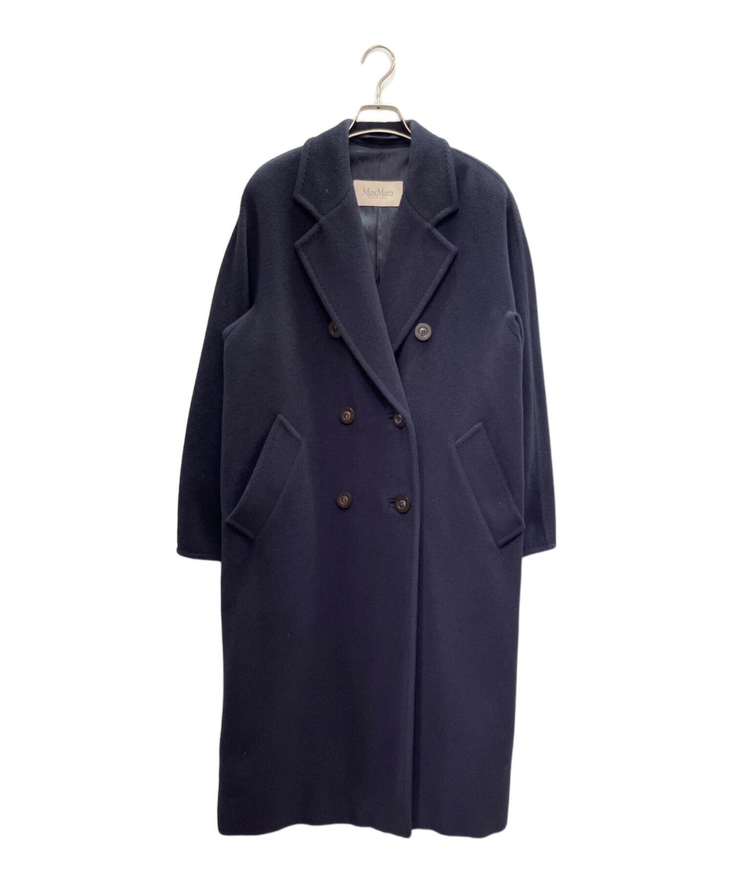 Max Mara ネイビー　ロングコート 中古・古着通販】MaxMara (マックスマーラ) カシミヤ混 ロングコート