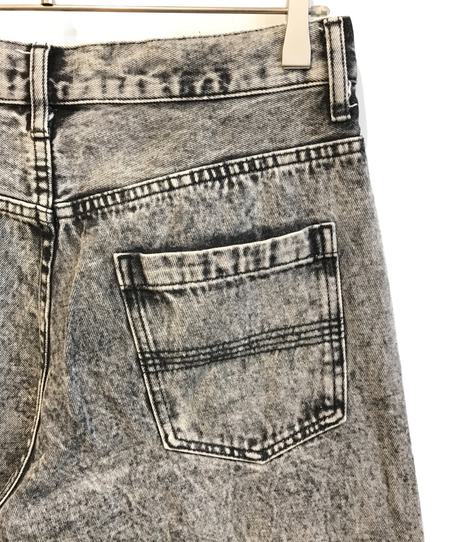 中古・古着通販】HARE (ハレ) コンバートフリンジデニムパンツ グレー