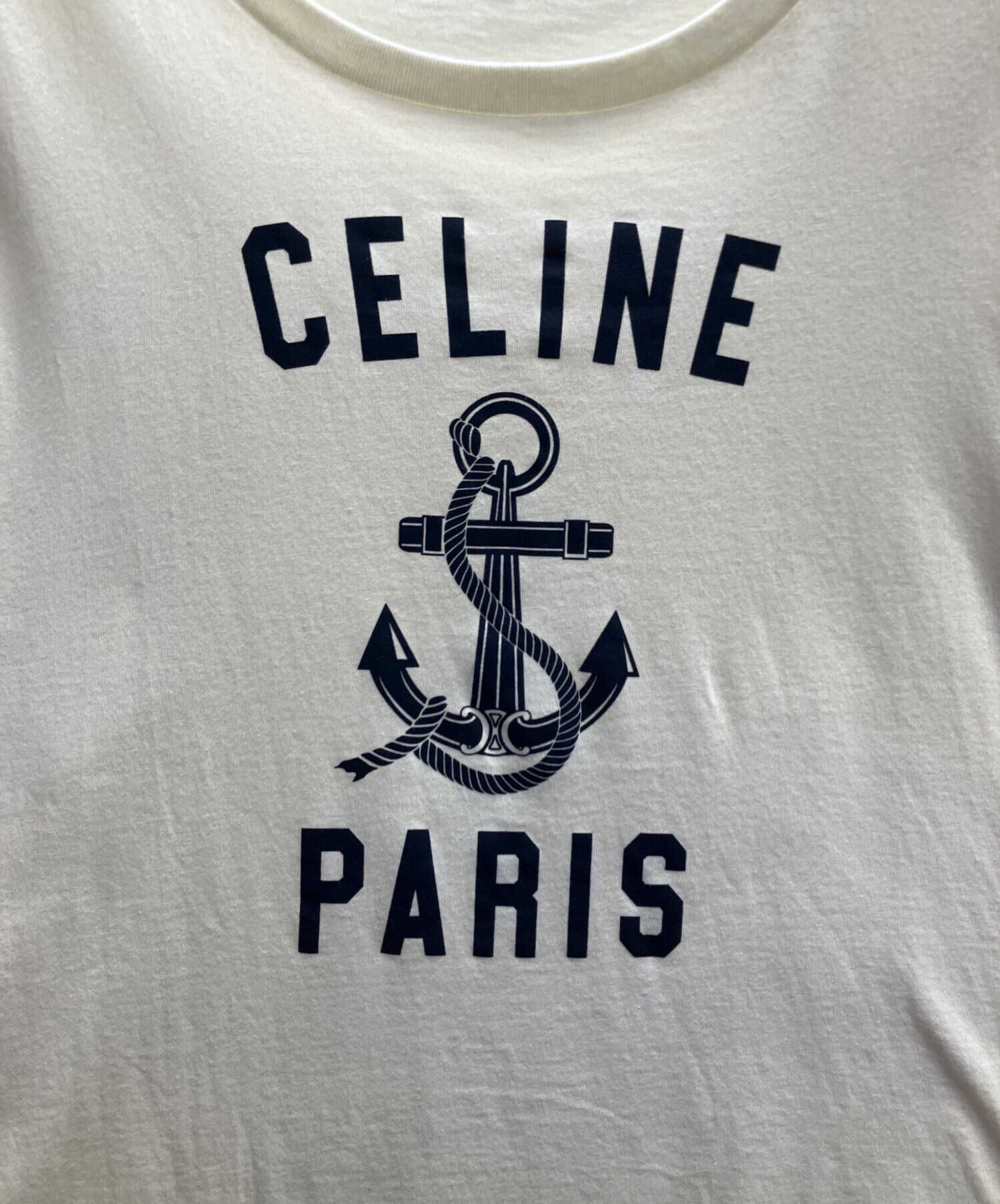 中古・古着通販】CELINE (セリーヌ) 半袖Tシャツ アイボリー サイズ:M