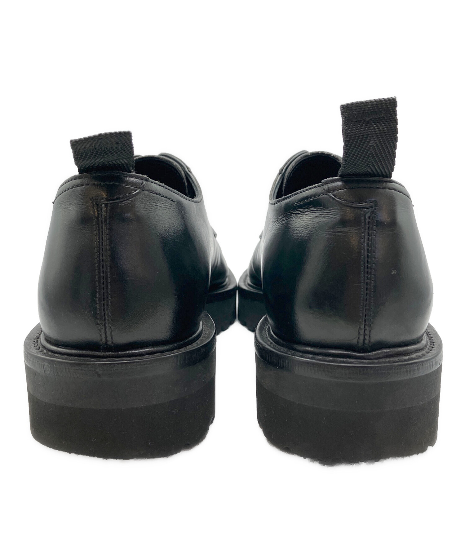 【未使用】ダブルエイチ プレーントゥ レザーシューズ W.H ブラック 干場 WEB限定！希少！Zソール仕様モデル】WH ダブルエイチ ヒロシツボウチ