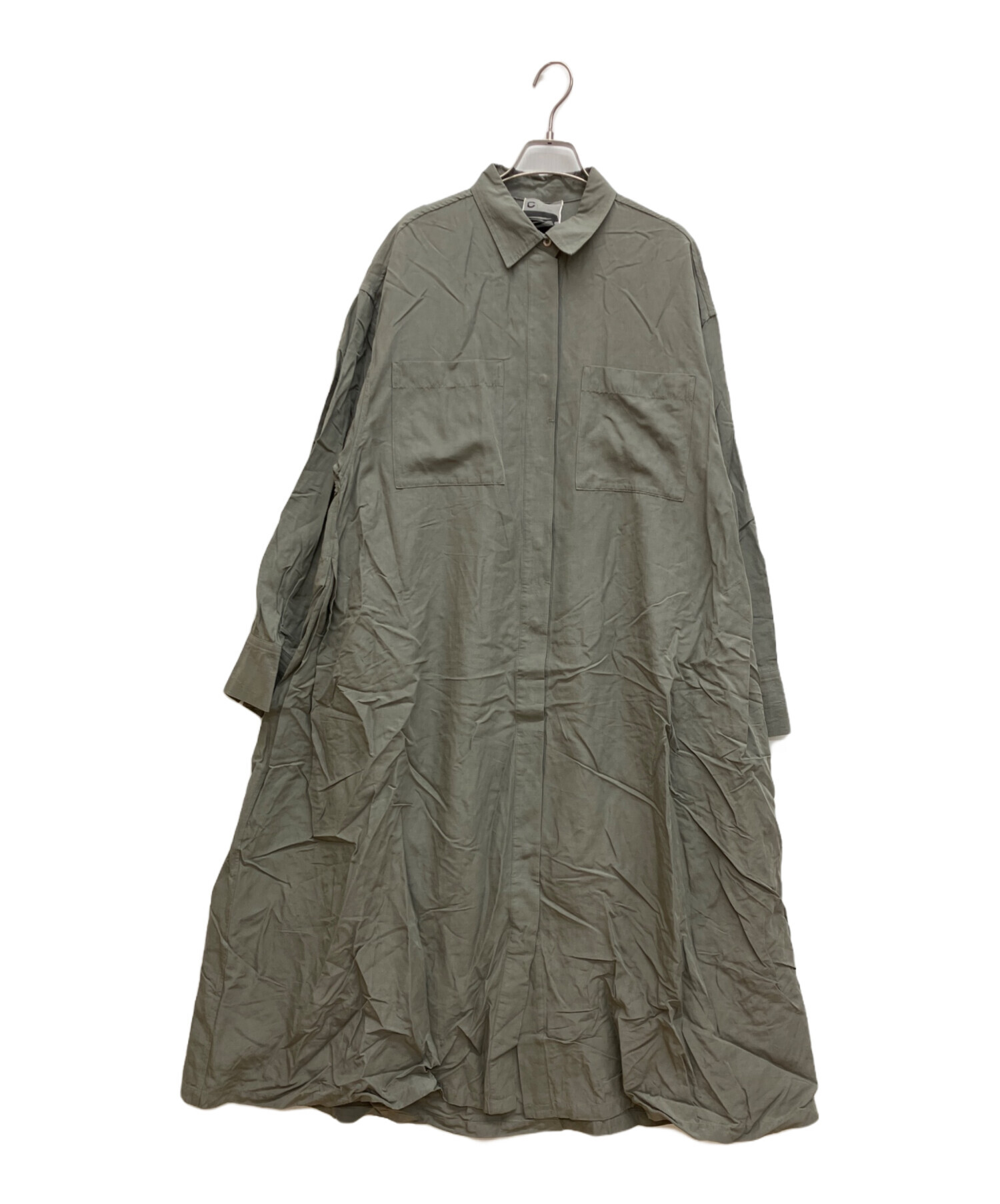 中古・古着通販】CHAOS (カオス) セルリアシャツワンピース カーキ
