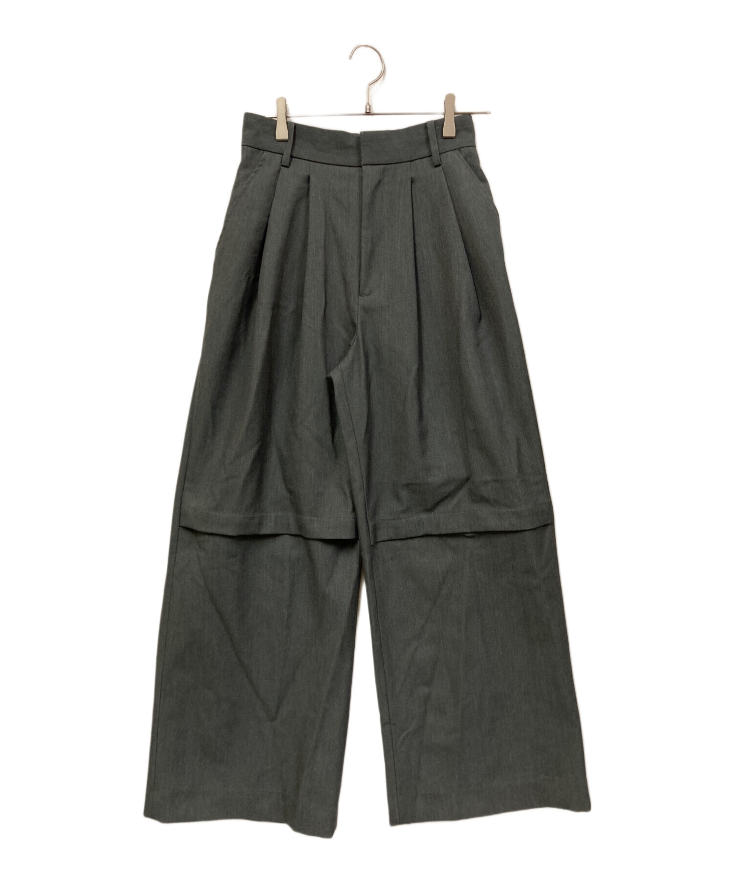 パンツ THE TOE Leadenhall Pants 中古・古着通販】THE TOE (ザ・トゥー) STRASBOURG SLIT PANTS グレー