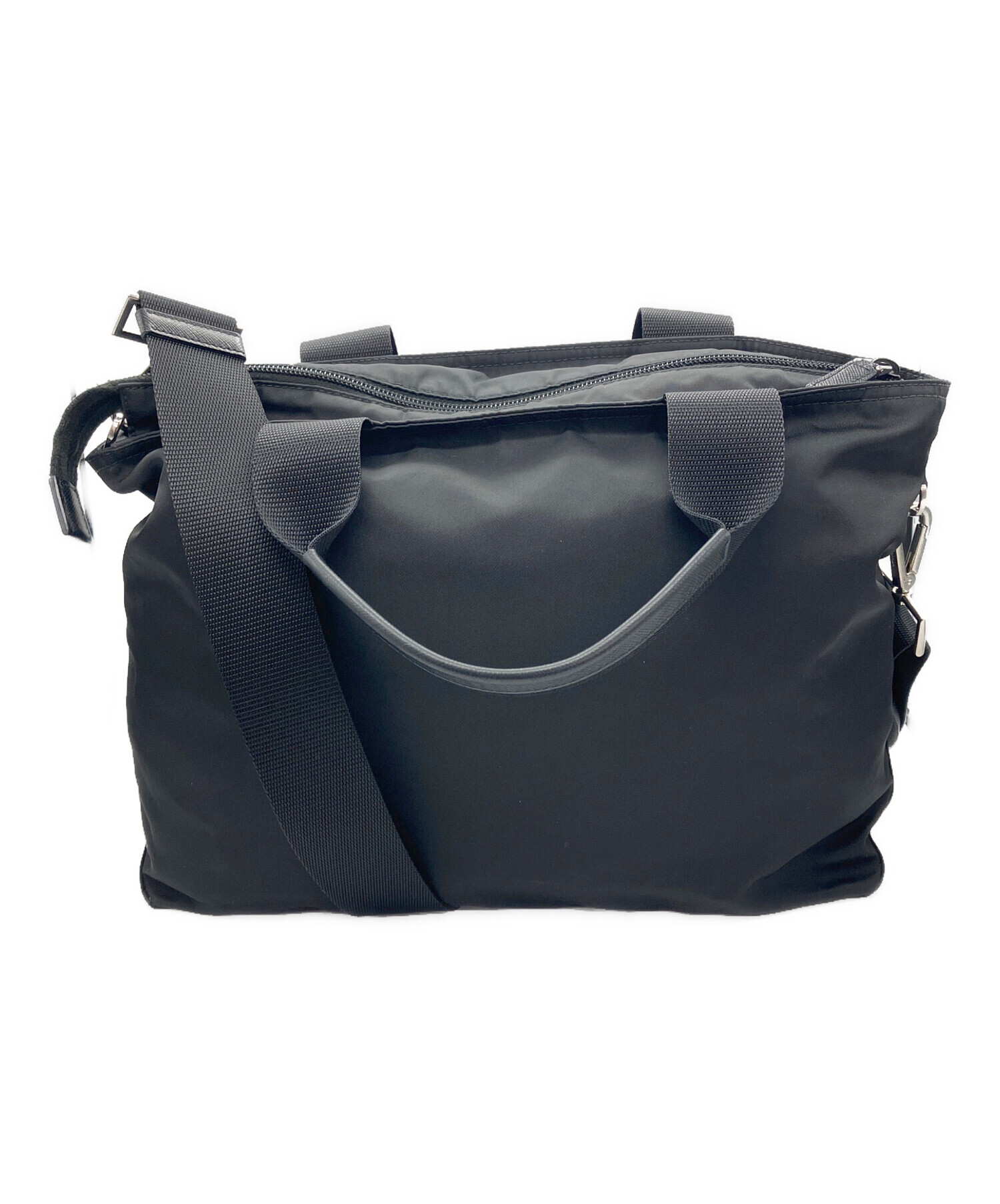 プラダ　2wayバック 中古・古着通販】PRADA (プラダ) 2WAYバッグ ブラック｜ブランド・古着