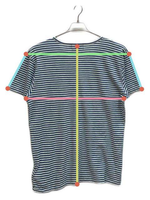中古・古着通販】RRL (ダブルアールエル) ボーダーTシャツ ホワイト
