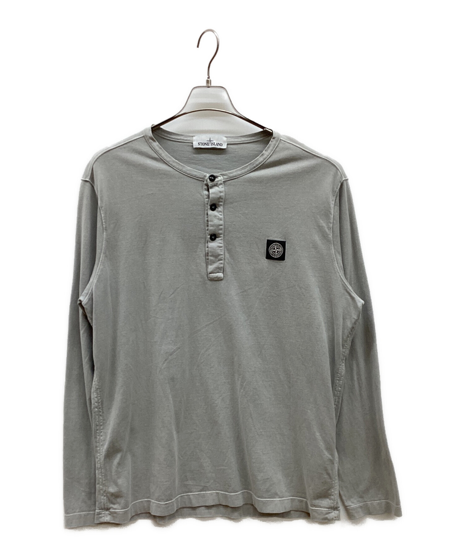 ストーンアイランド　ヘンリーネック STONE ISLAND （ストーンアイランド） ヘンリーネック裏起毛腕章