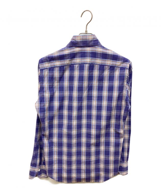 r*a様 フィナモレ FINAMORE チェック シャツ M 中古美品 中古・古着通販】Finamore (フィナモレ) チェックシャツ カッタウェイ