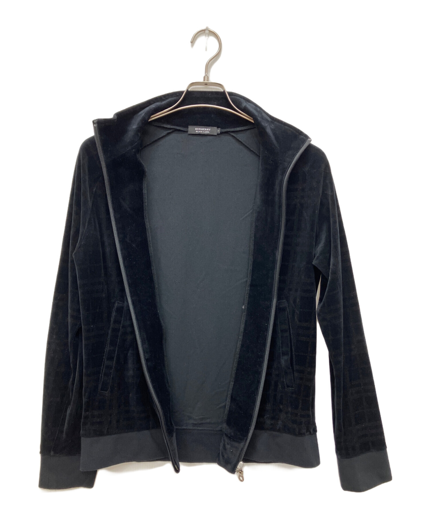 BURBERRY(バーバリー) ベロアトラックジャケット ジャージ 中古・古着通販】BURBERRY BLACK LABEL (バーバリーブラックレーベル