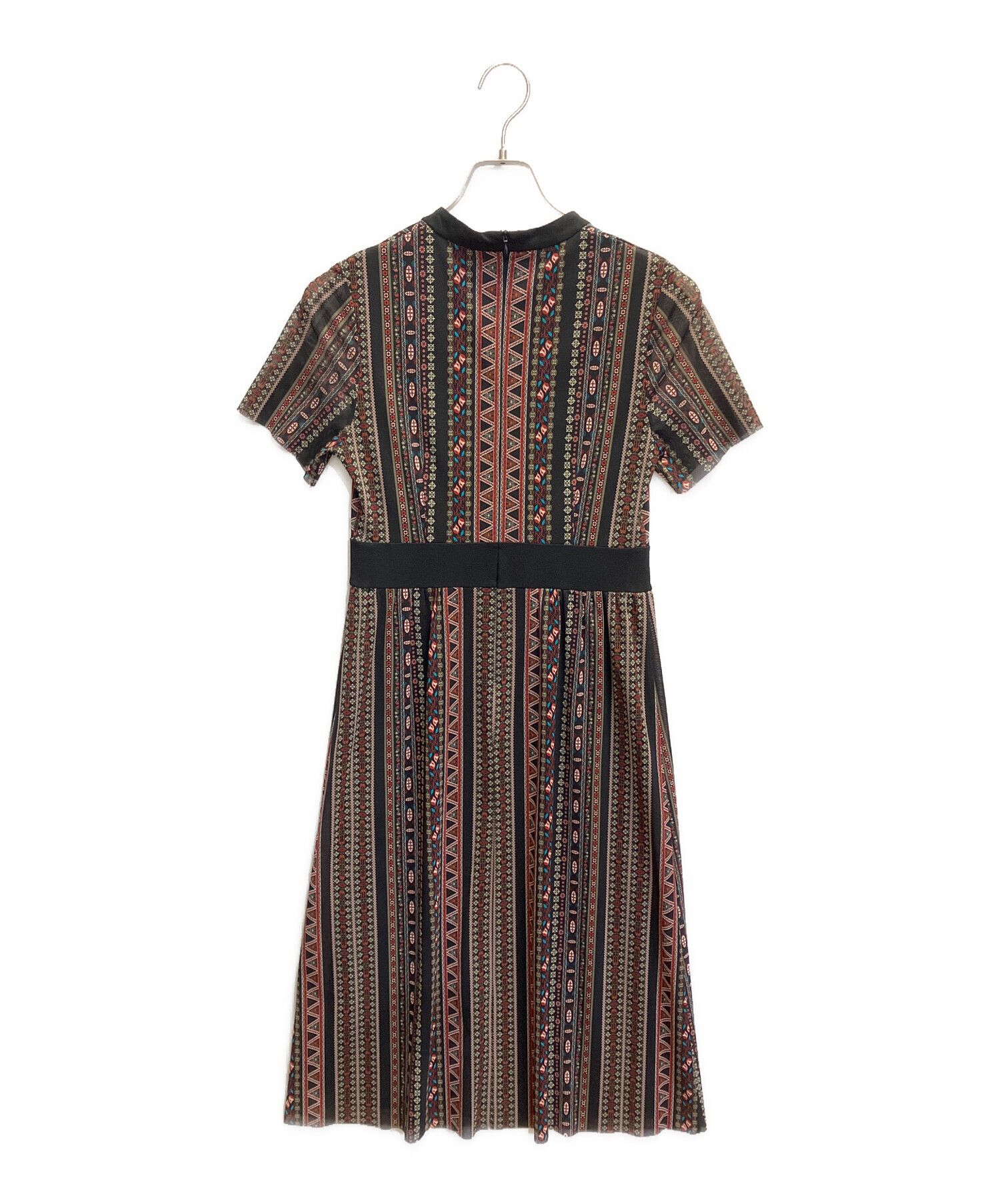 VIVIENNETAM ヴィヴィアンタム　ラティスペオニー柄短冊ワンピース 中古・古着通販】VIVIENNE TAM (ヴィヴィアンタム) オリエンタル柄