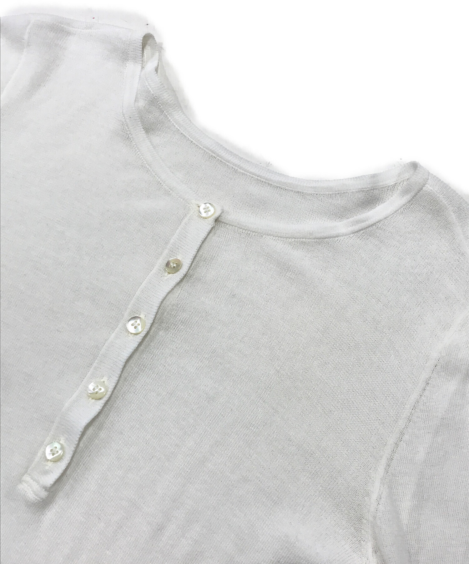 中古・古着通販】GOOD GRIEF! (グッドグリーフ) HENLEY RIB KNIT TOP