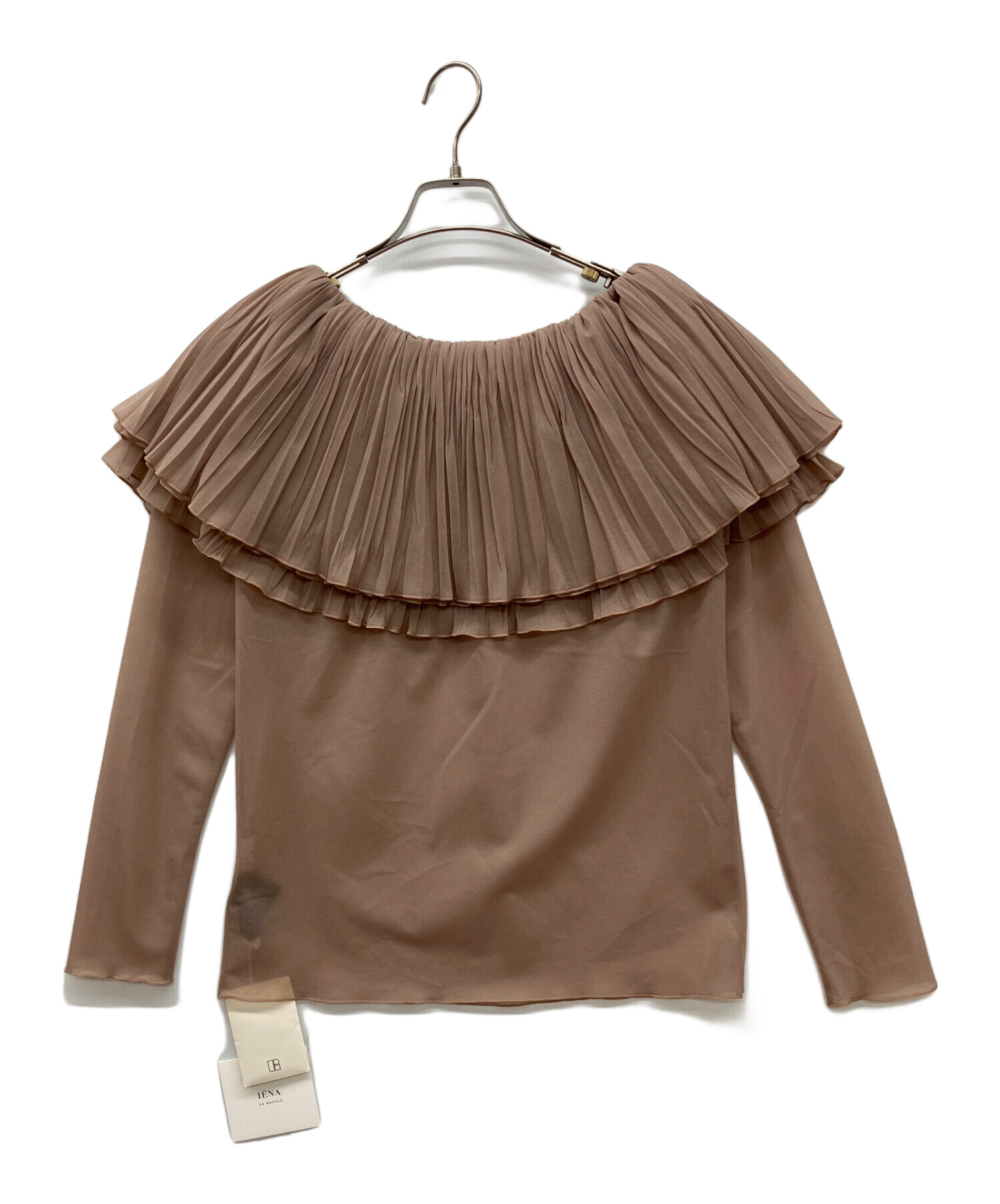 IENA LA BOUCLE リバーレース ローンブラウス キャメル IENA - IENA LA BOUCLE リバーレース ローンブラウス キャメルの通販