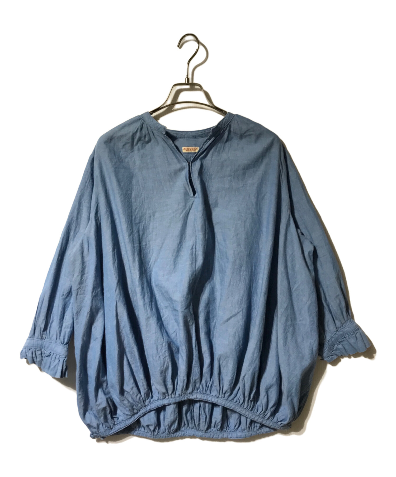 KAPITALキャピタル 燕尾 シャツ ブラウス 長袖 コットン ガーゼ