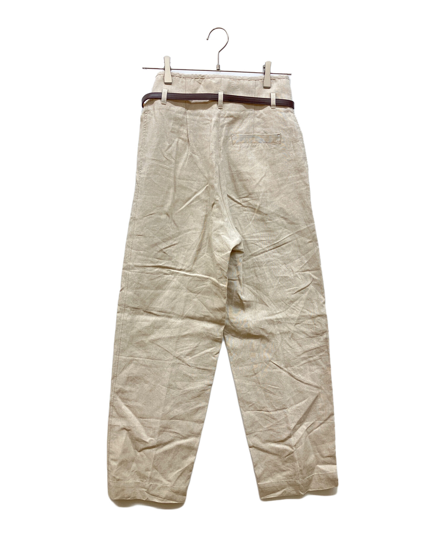 未使用タグ付き　DES PRES ワイドパンツ36 中古・古着通販】DES PRES (デ プレ) プレーンリネン ハイウエスト