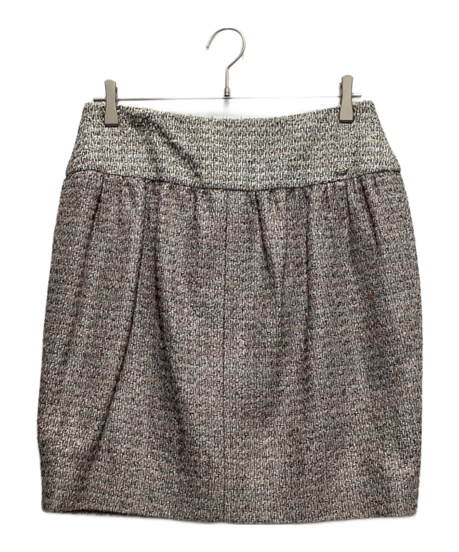 中古・古着通販】CHANEL (シャネル) ツイードスカート マルチカラー