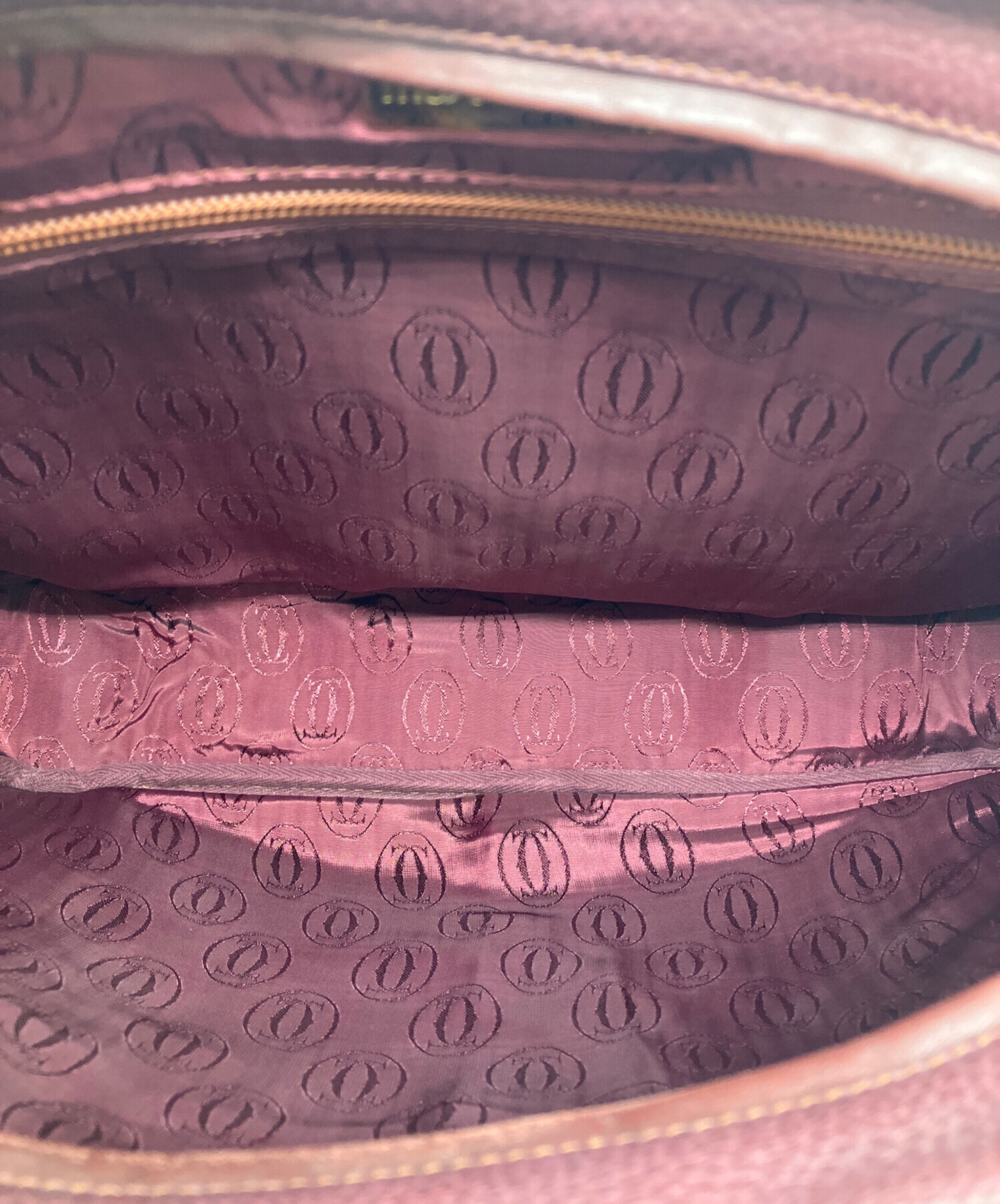 中古・古着通販】Cartier (カルティエ) ショルダーバッグ ボルドー