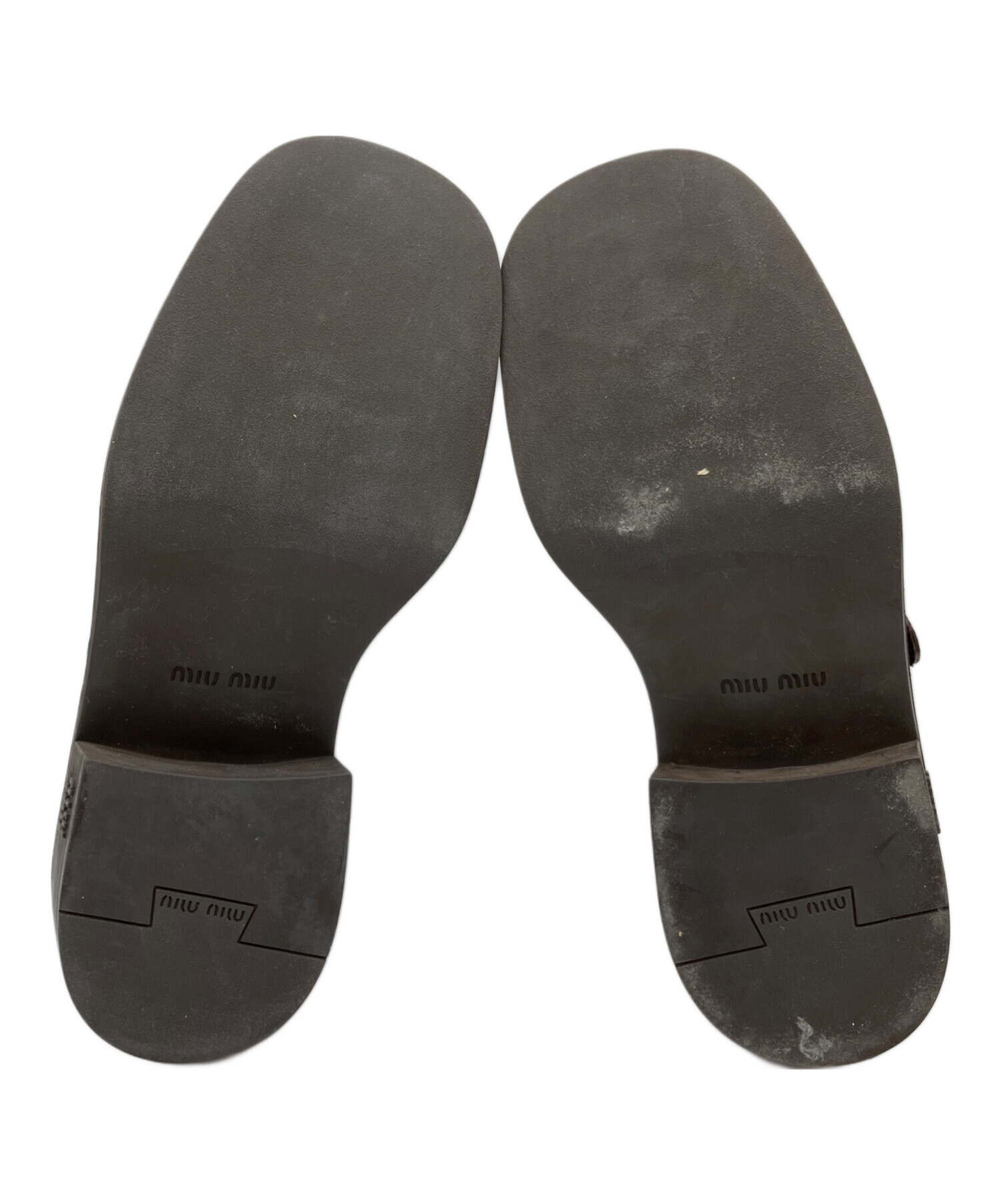 中古・古着通販】MIU MIU (ミュウミュウ) バックル付レザーシューズ