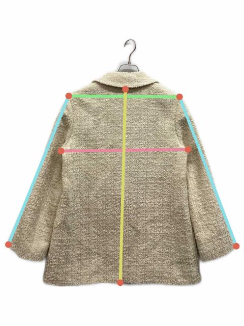 2024AW✨アナイ　ラメツイードテーラーダブルコート　アイボリー　36 中古・古着通販】ANAYI (アナイ) ラメツイードテーラーダブルコート