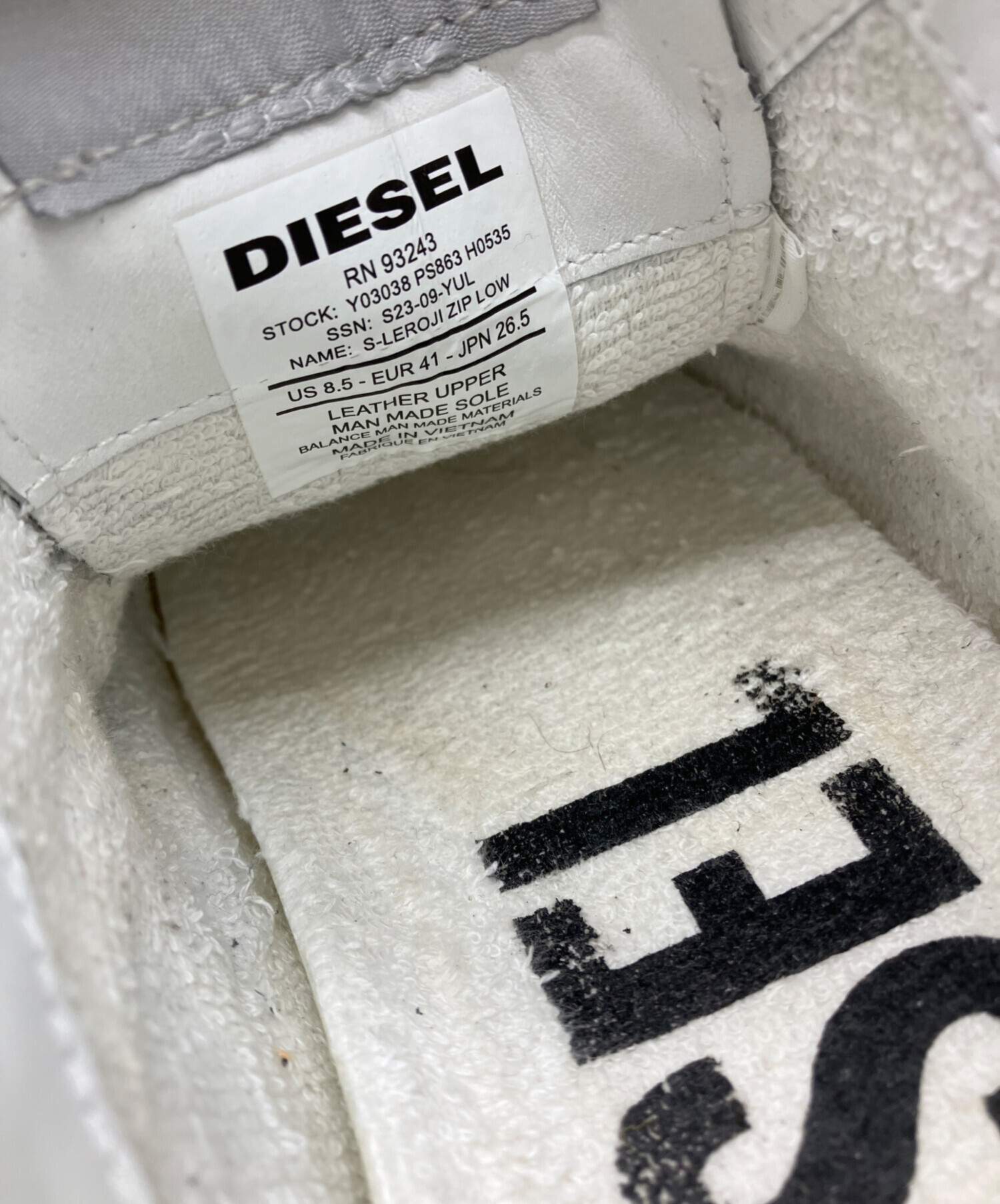 中古・古着通販】DIESEL (ディーゼル) S-LEROJI ZIP LOW スニーカー
