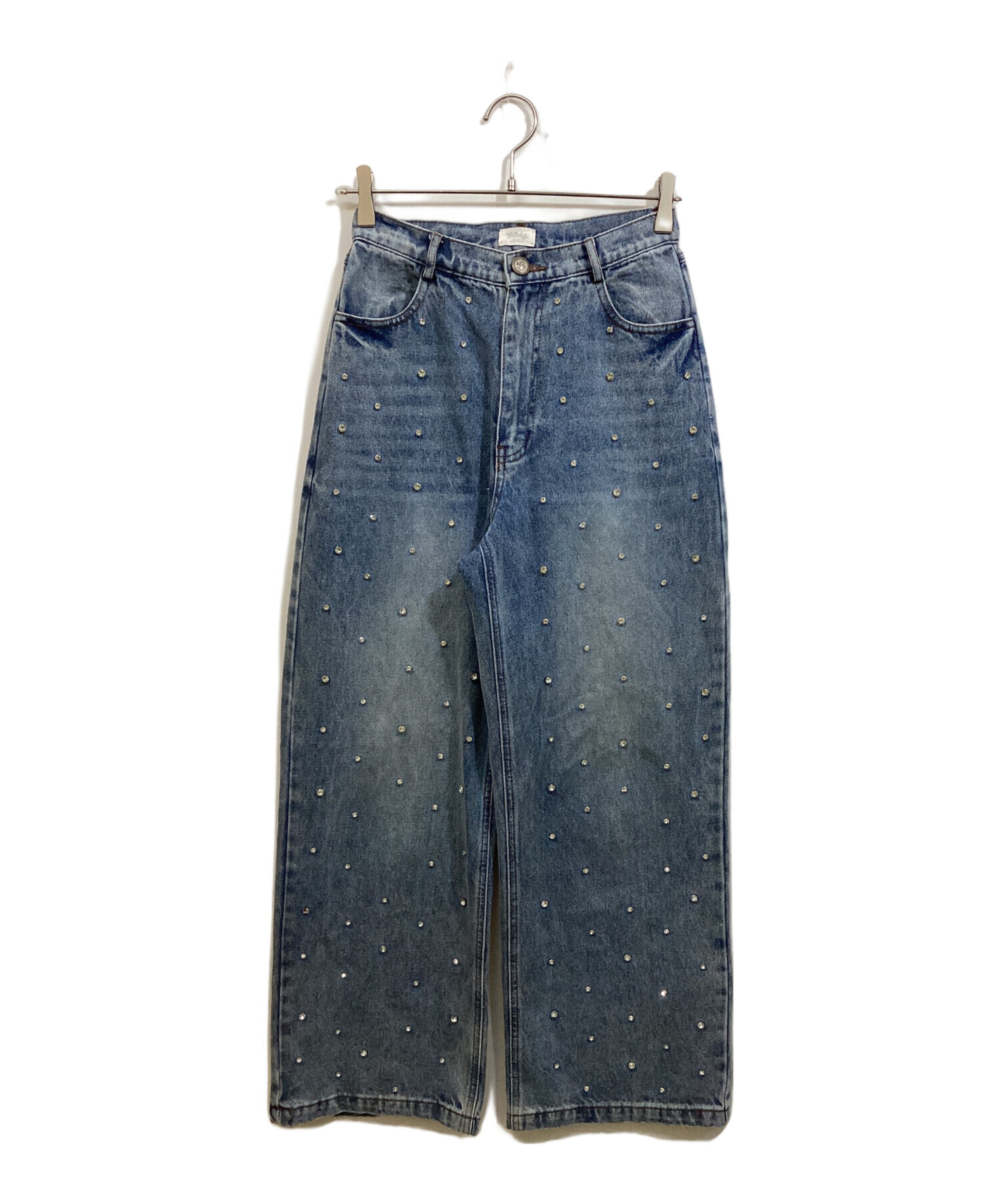 Bibiy デニムパンツ S 中古・古着通販】Bibiy. (ビビィ) JEWEL DENIM スカイブルー サイズ