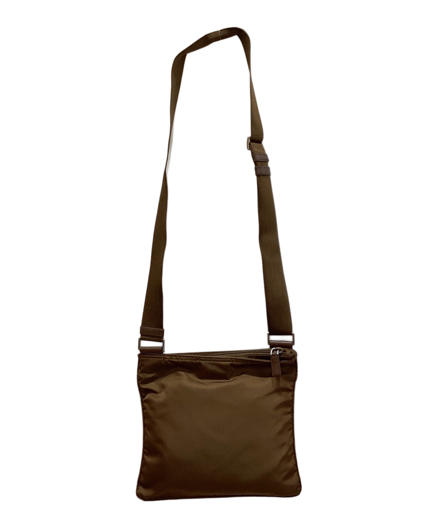 中古・古着通販】PRADA (プラダ) ナイロンショルダーバッグ ブラウン