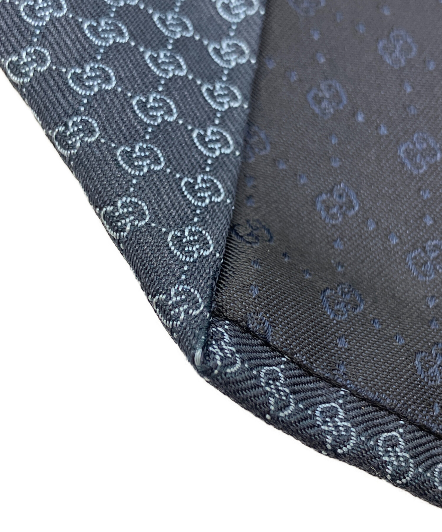 中古・古着通販】GUCCI (グッチ) GG柄シルクネクタイ ネイビー サイズ