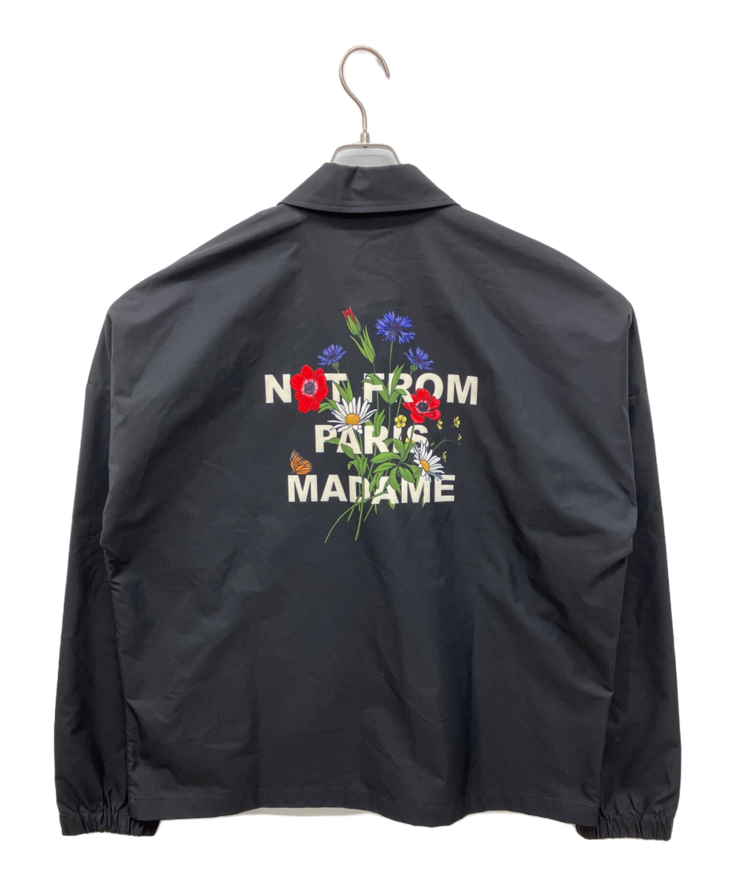 DROLE DE MONSIEUR / ジャケット/L/ポリエステル/BLK 中古・古着通販】DROLE DE MONSIEUR (ドロール ド ムッシュ) Flower