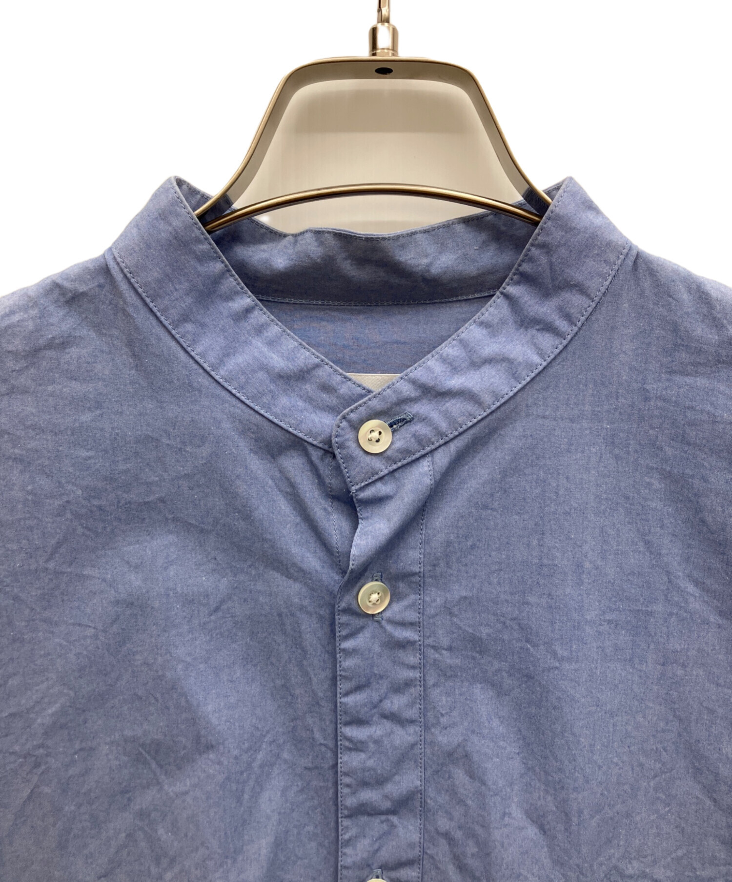 中古・古着通販】MARKA (マーカ) WIDE FIT BAND COLLAR SHIRT スカイ 