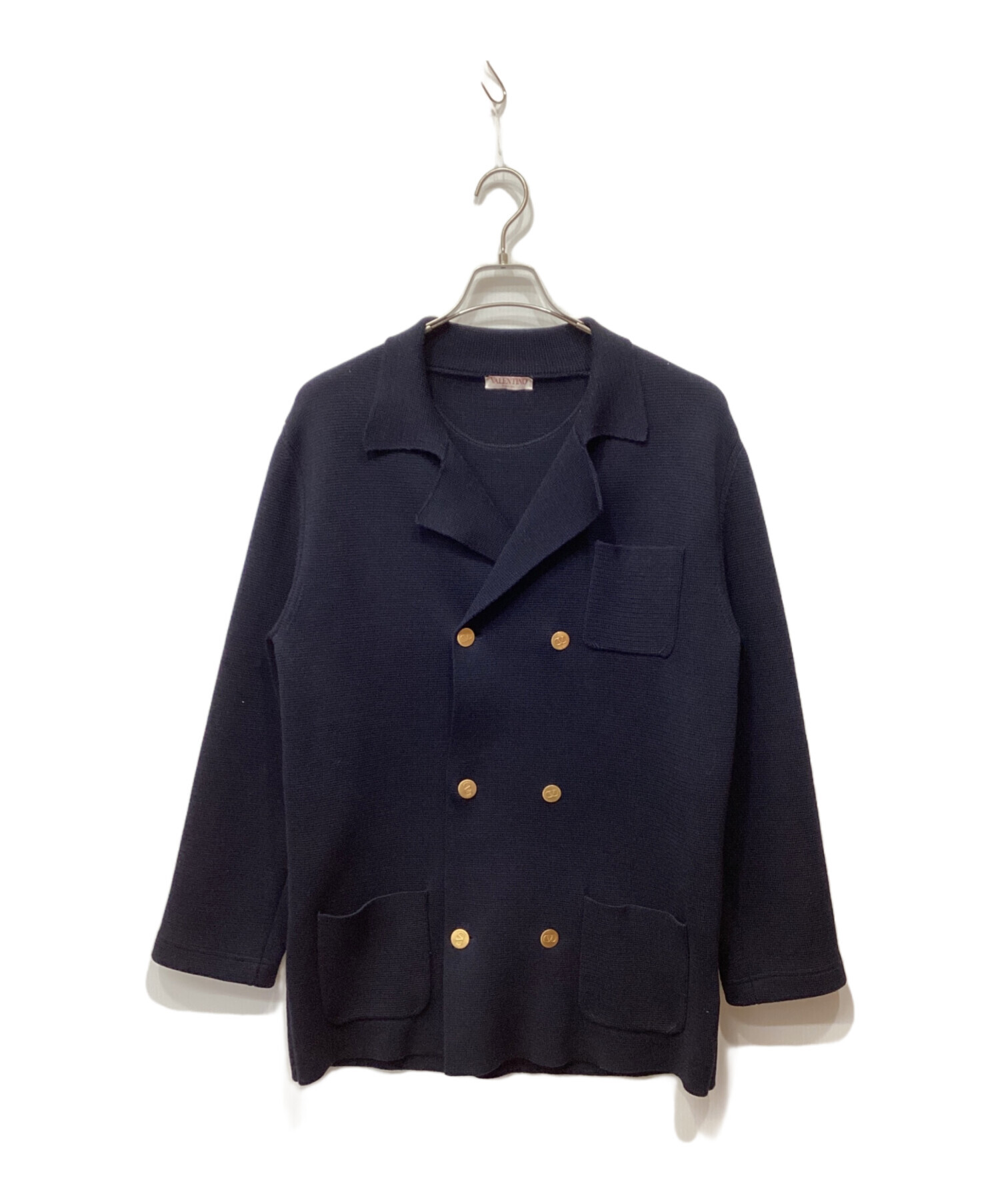 ヴァレンティノガラヴァーニ ダブル　ブレザー　ジャケット 38 ブラック　紺ブレ ヴァレンティノガラヴァーニ ダブル ブレザー ジャケット 38 ブラック