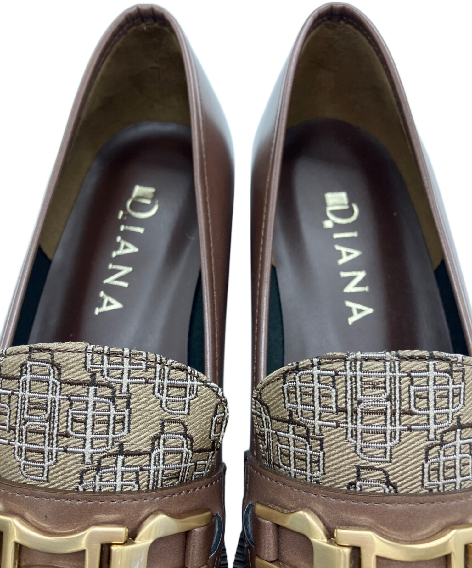 中古・古着通販】DIANA (ダイアナ) モノグラムジャガードローファー