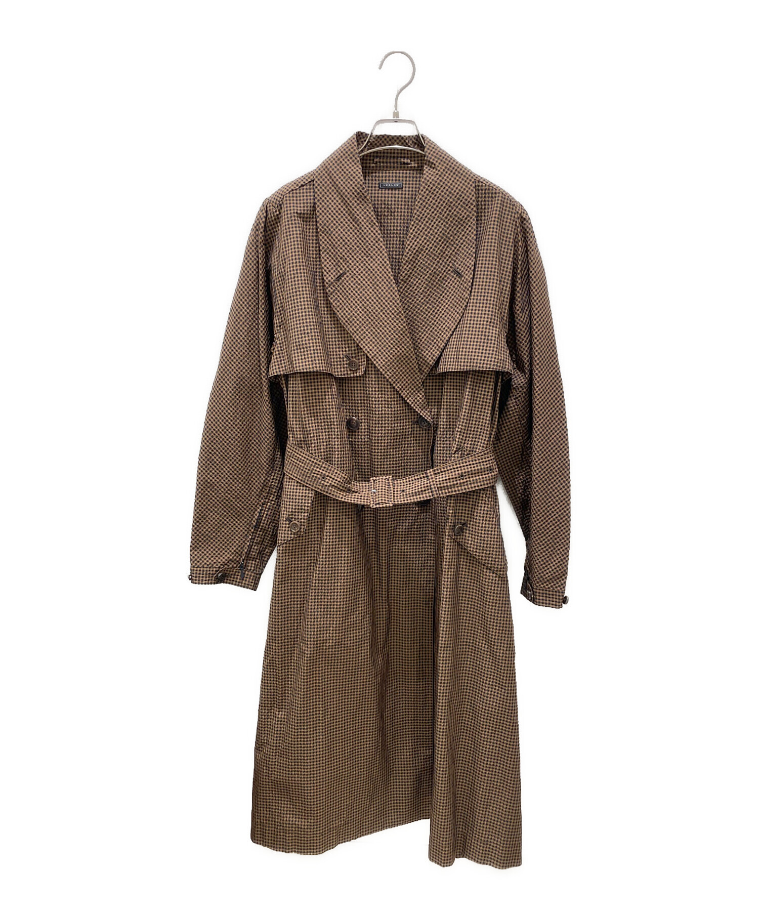 中古・古着通販】LUDLOW (ラドロー) サッカーチェックトレンチコート