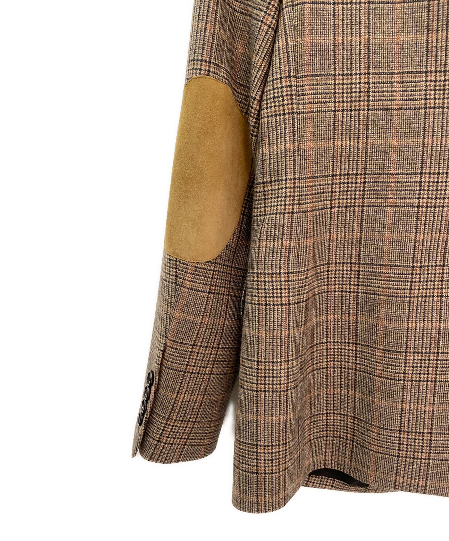 中古・古着通販】CELINE (セリーヌ) チェック2Bジャケット ブラウン