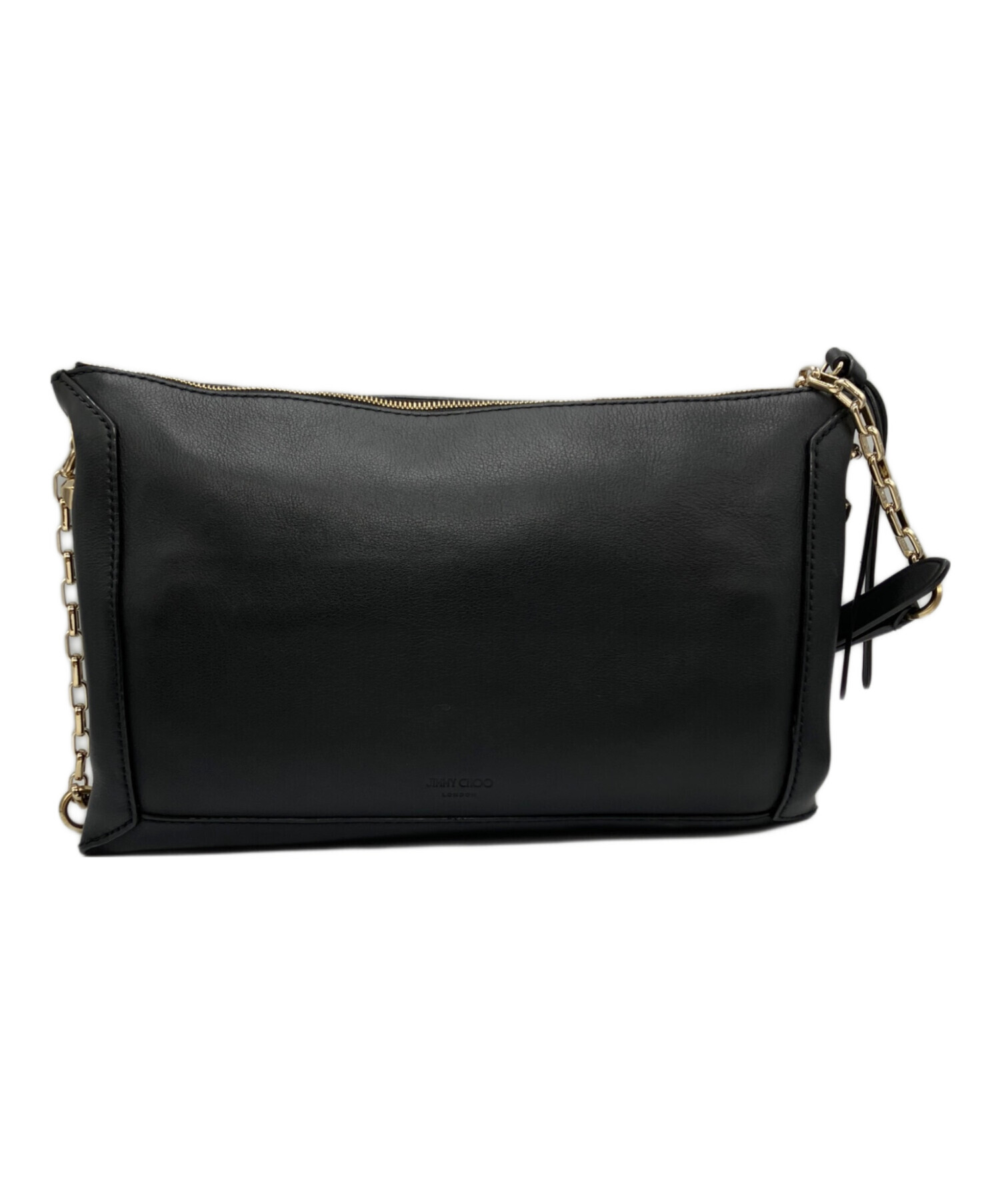 ジミーチュウ JIMMY CHOO ショルダーバッグ チェーンショルダー レザー ブラック 中古 新入荷 OB1876 JIMMY CHOO（ジミーチュウ） ショルダーバッグ チェーンショルダー