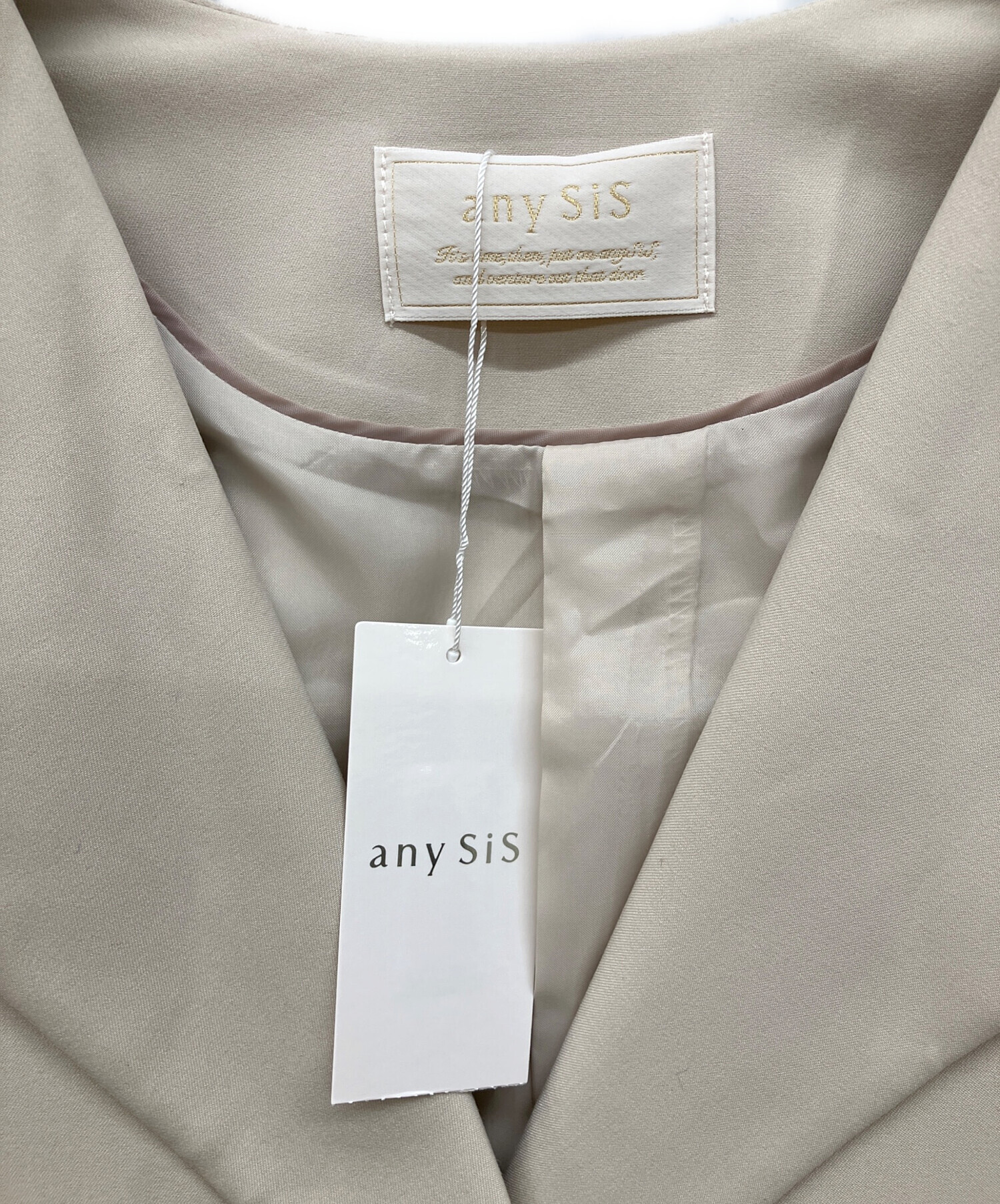 中古・古着通販】any Sis (エニィスィス) ノーカラーライト テロンチ