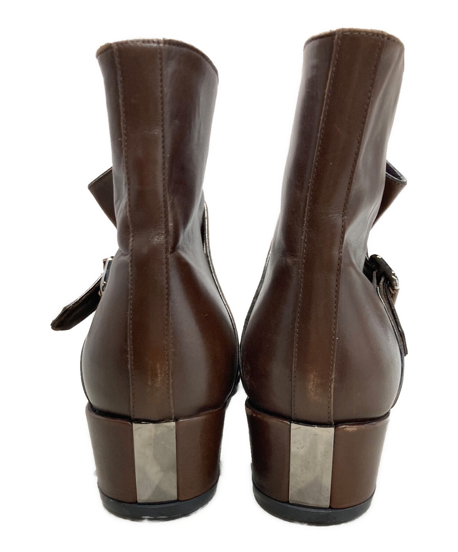 中古・古着通販】VERSACE (ヴェルサーチェ) ショートブーツ ブラウン