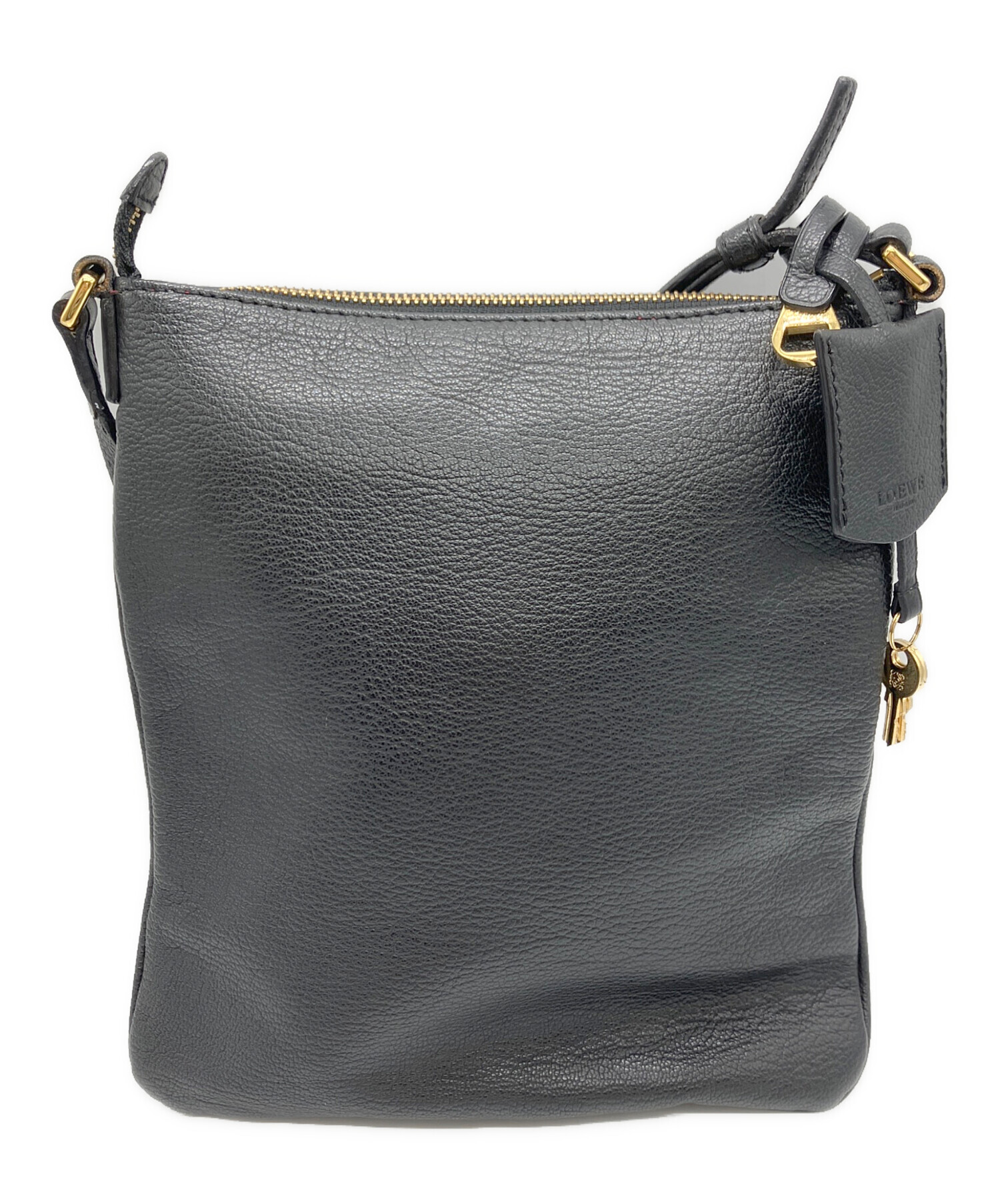 中古・古着通販】LOEWE (ロエベ) アナグラムショルダーバッグ ブラック