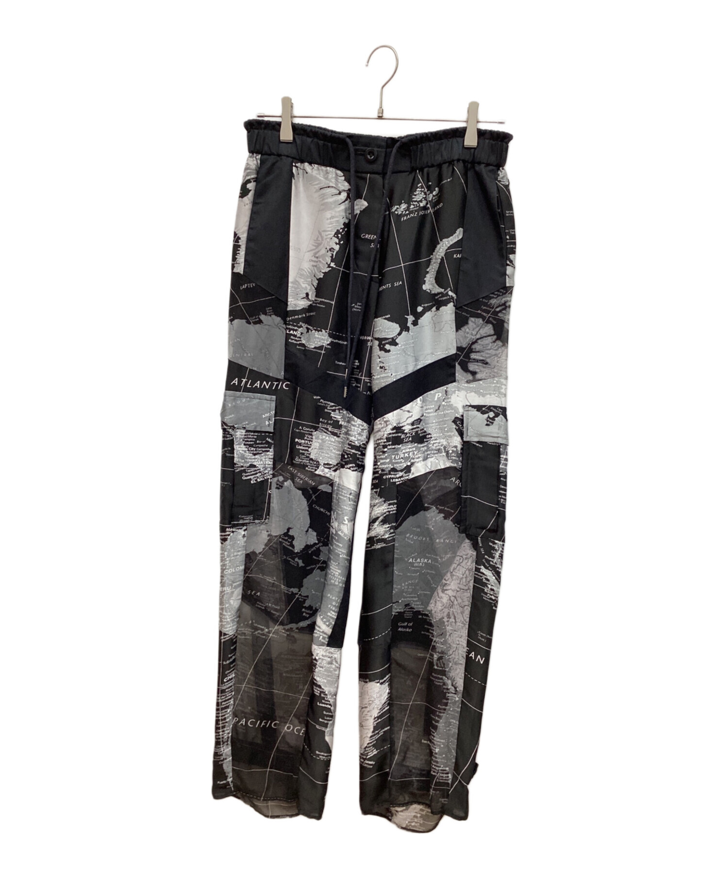 sacai サカイ　パンツ　サイズ2 中古・古着通販】sacai (サカイ) WORLD MAP PANTS ブラック