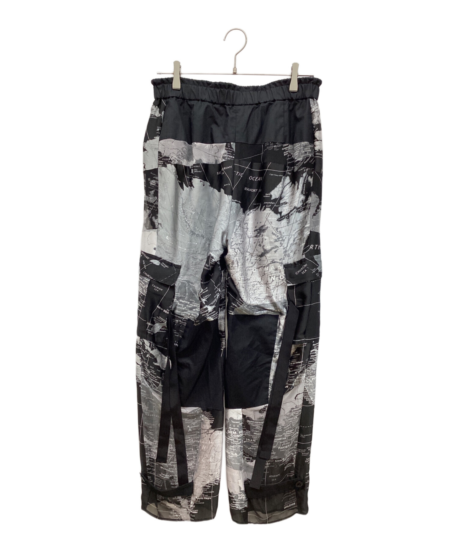 中古・古着通販】sacai (サカイ) WORLD MAP PANTS ブラック サイズ:2 