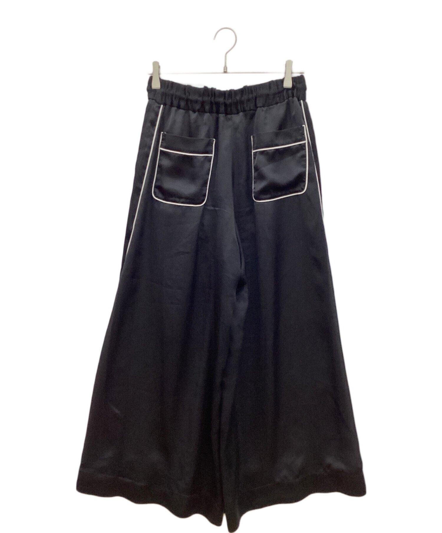 中古・古着通販】sacai (サカイ) サイドプリーツパンツ ブラック 