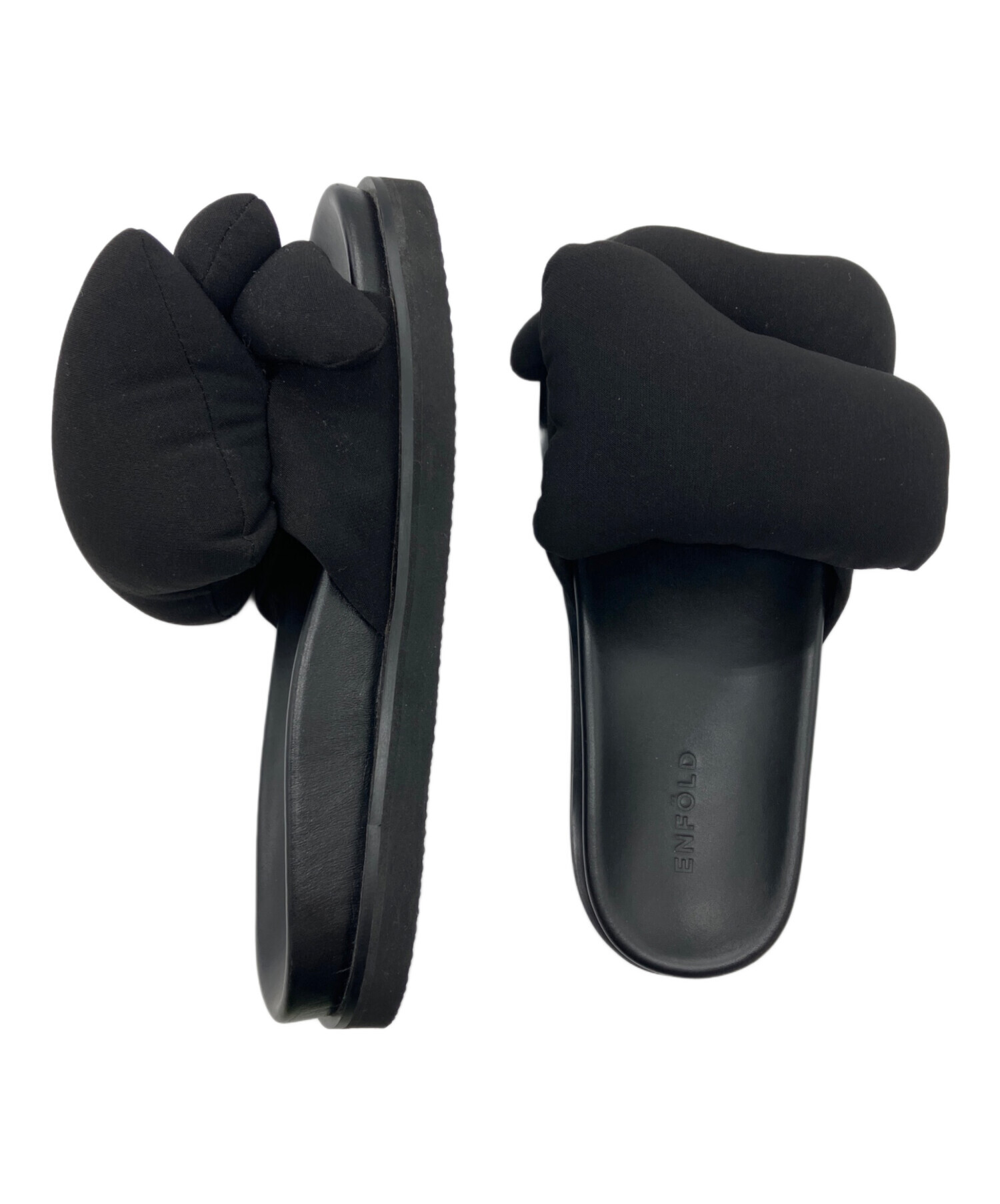 中古・古着通販】ENFOLD (エンフォルド) Seeds Sandals ブラック