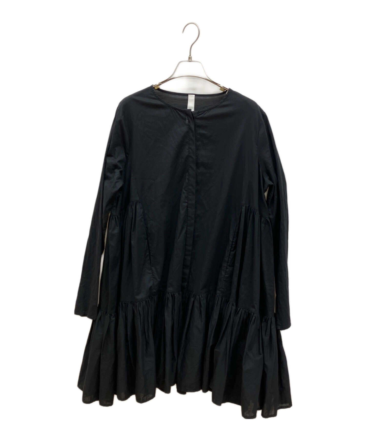 Merlette ワンピース 黒 極美品 現行2024 マーレット ティアードフリル
